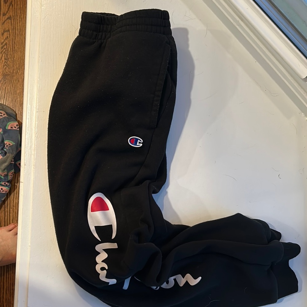 Champion sweatpants, black, youth large